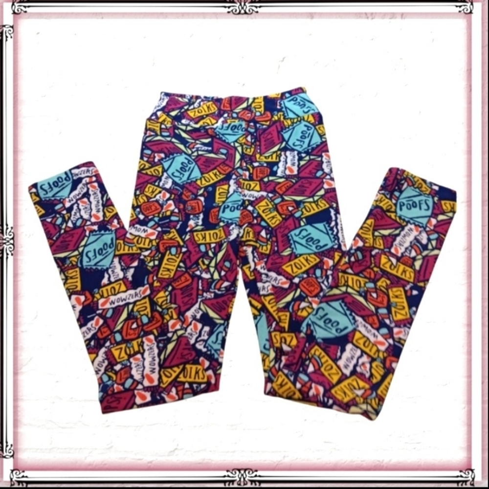 LulaRoe Girls Halloween Graphic Leggings Size L/XL